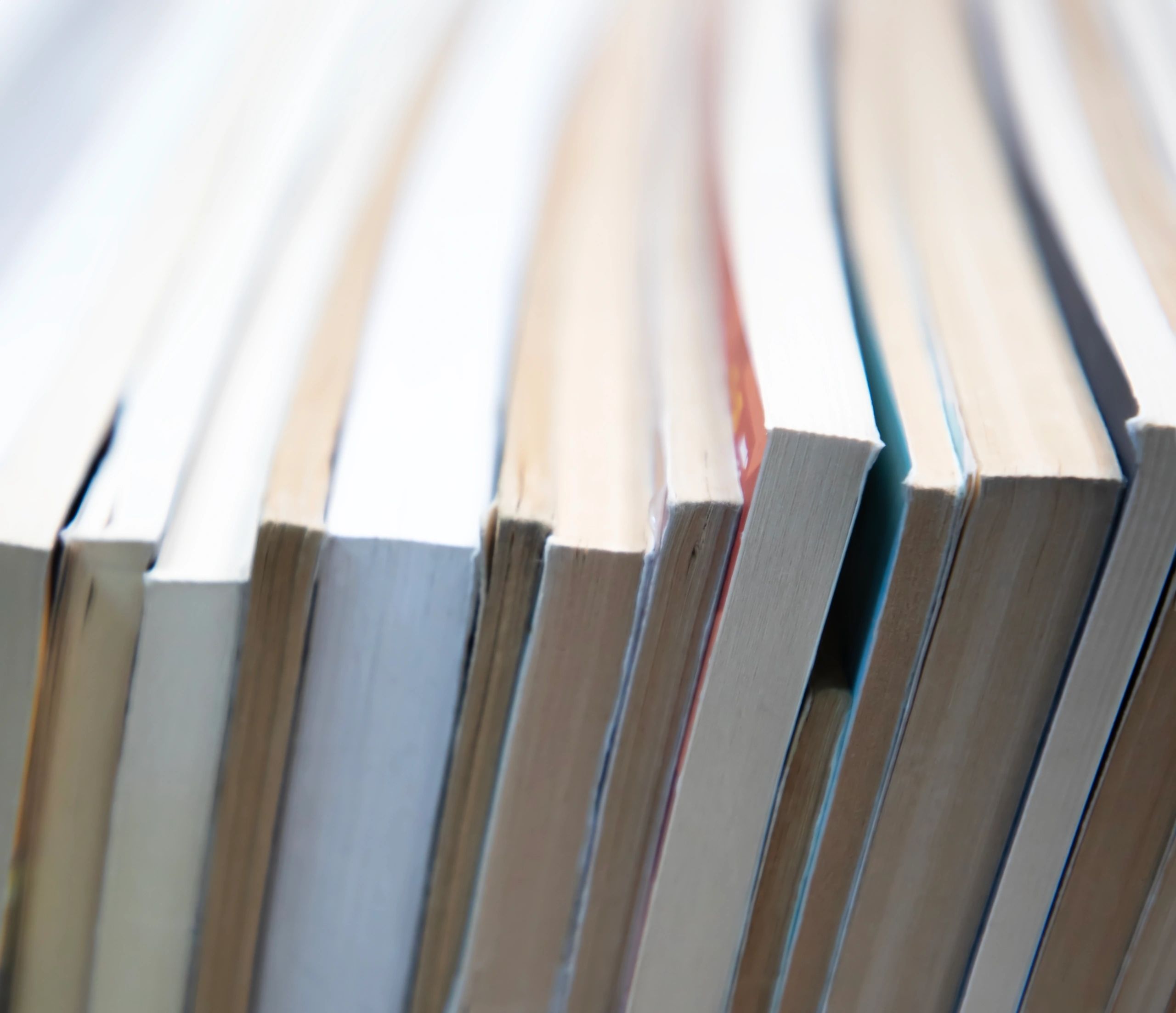 Stack of books on a shelf